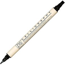 Zig Memory System 캘리그래피 마커 퓨어 블랙 2세트