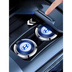 차량용 재떨이 현대 자동차 호환상품 LED 휴대용 호환, 1개, 4. 로즈골드 대형사이즈