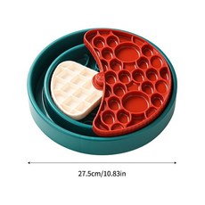 寵物益智玩具 嗅聞藏食墊 三層慢食碗 貓狗通用 防噎食設計 舔食墊 嗅覺遊戲 漏食玩具 減速進食, 1個, 紅蘑菇(三層寵物防噎慢食碗)