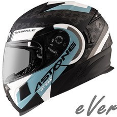 ASTONE RT1000 AB17 平黑藍 雙鏡片雙D扣可樂帽安全帽《遠古騎士》, XL