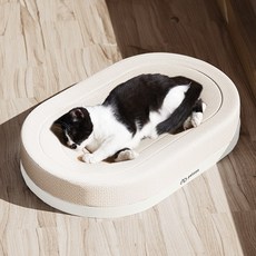 펫쭈 고양이 스크래쳐 장난감 리필형 사이잘삼 반영구 2세대, 1개, 화이트