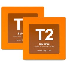 T2 Spi Chai Loose Leaf 호주 티투 스파이 차이티 허브차 루스잎 100g, 2개, 1개입