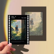 上新 臺灣出貨 塞爾達傳説65x90透明膠片拍立得仿黑膠荒野之息王國之淚林克, 1個, 2