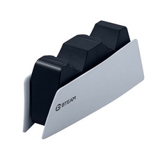 【Bteam】PS5 DualSense 手把雙充充電座 - PlayStation 控制器充電, 1個, PS5 雙手把充電座-RGB版-白