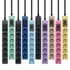 현대 고용량 멀티탭 오브제 국산 4000W 누전차단 과부하차단 멀티콘센트 6구 10컬러, 1.5m, 카키, 1개