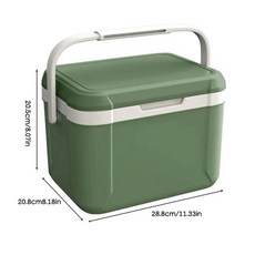 휴대용 야외 캠핑 하이킹 쿨러 박스 5L 인큐베이터 냉장고 자동차 아이스 낚시 바베큐 장비, 5) 5L Green, 1개