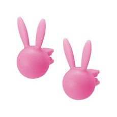 車之嚴選 cars_go 汽車用品 CARMATE Rabbico 兔耳朵車內出風口夾式芳香劑 2入組，清新空氣，可愛造型, 1個, DSG122髮香, DSG122髮香