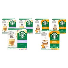 스타벅스 화이트모카 네스카페 돌체구스토 커피캡슐 15g 6개입&밀크캡슐 5.5g 6개입 + 캐러멜 마키아토 네스카페 돌체구스토 커피캡슐 15.8g 6개입&밀크캡슐 5.5g 6개입, 3세트, 1개입, 1g