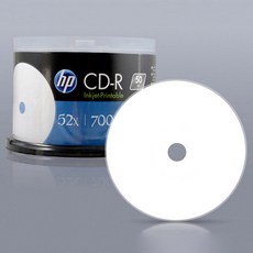 zazacnamu HP Media CD-R Printable 52x 700MB 50p 케익 케이스 공CD케이스