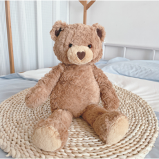 앤티키 하트코 곰인형 42cm, 연브라운