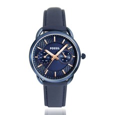 FOSSIL Tailor 系列 女錶 ES4092 午夜藍 皮革錶帶 日曆顯示