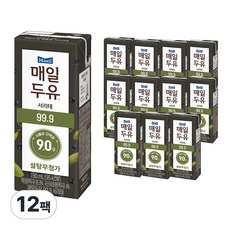 매일유업 매일두유 서리태, 12개, 190ml