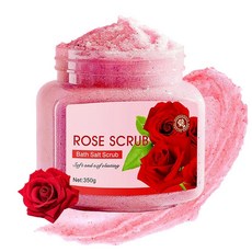 Rose Body 각질 제거제 딥 클리닝 제거 바디 스크럽 모이스처라이징 너리싱 솔트 로즈 350g, Rose Body 각질 제거제, 딥 클리닝 제거 바디, 1개