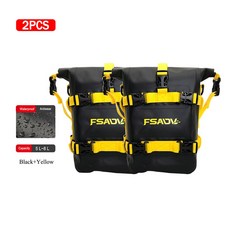 스즈키 V-Strom DL650 DL1000 DL250 DL1050 DL 1000 오토바이 프레임 크래시 바 가방 방수 가방 수리 도구 배치 가방, 2PCS Black Yellow