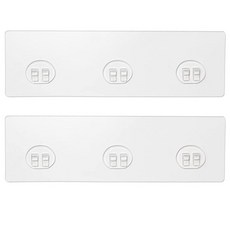 교체용 샤워 캐디 접착제 2팩 샤워 캐디 스티커 패드용 강력한 투명 접착제 코너 선반 바구니용 드릴 없음 욕실 보관 선반 주방 랙 및 비누 홀더, 투명 - 후크 3개 2개