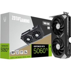 ZOTAC 게이밍 지포스 RTX 5060 Ti 8GB 트윈 엣지 OC DLSS 4 GDDR7 128비트 28Gbps PCIE 5.0 그래픽 카드 IceStorm 2.0 쿨링, 16G, Twin Edge OC