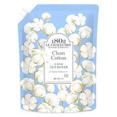1802 LE CHATELARD 高濃縮纖維柔軟精 清新棉花 補充包, 1.5L, 1個