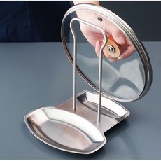 304不銹鋼鍋蓋架 臺面鍋蓋支架 鍋鏟鍋架 廚房收納置物架, 1個, 固定鍋蓋架