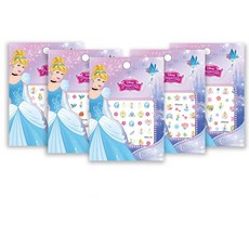 正版 迪士尼指甲貼 兒童指甲貼 3D指甲貼 卡通指甲貼 單張區 指甲貼 貼紙 美甲貼片 美甲 公主 冰雪奇緣 米奇, 1個, 灰姑娘-隨機出款-方款