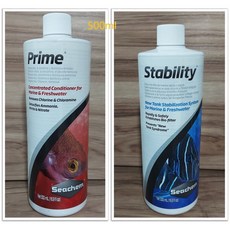 Seachem 西肯 全效硝化菌 除氯氨水質穩定劑(500ml) 水穩 水質劑 硝化菌 淡海水兩用, 1個, 除氯氨水穩500ml