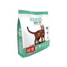 KRAVE 渴望 無穀貓飼料 原野鮮雞 成貓乾糧, 1kg, 1個, 雞