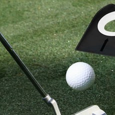 휴대용 골프매트 실내 사무실 야외 연습 스윙 퍼팅 매트, 1개, 블랙_ONESIZE