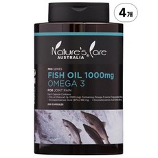 네이처스케어 프로 시리즈 피쉬 오일 1000mg 오메가 3 캡 X 200 Nature's Care Pro Series Fish Oil 1000mg Omega 3 Cap X 200, 4개, 200정
