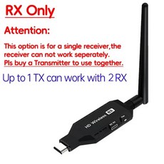 1080P 50m 무선 HDMI 연장기 1 TX to 2 분배기 비디오 송신기 (PS4 카메라 노트북-TV 모니터 프로젝터 연결, 03 RX Only Style 1, 1개