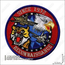 【ARMYGO】空軍第12戰術偵察機隊假日飛行版部隊章 精美刺繡 軍事收藏佳品, 不車魔鬼氈