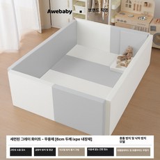가온슬기 문이 있어 편안한 알로로 범퍼침대 / 알로로 단품 L, 패션그레이화이트 - 무독성