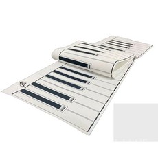 종이피아노 피아노 건반 종이 키보드 학원 페이퍼 88키 연습 교구 초보, B. 88키 화이트 엣지 천 러버솔, 1개