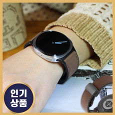 그레너 갤럭시 워치 가죽 스트랩 디버클 시계줄 자석 밴드, 1개, 월넛 브라운
