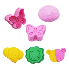 엄마랑집콕 거품만들기 목욕놀이 입욕제 공예키트 구연산반응 과학실험용 체험미술, 4개, 색상랜덤