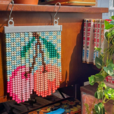 루체트리 비즈발 만들기 DIY 키트 미니 도안 커튼 문발 구슬발 재료 토마토 네잎클로버 고양이 체리 딸기, 8.어항