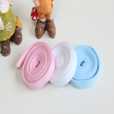 [다원몰] 10mm 러셀 직조 테이프 5마 - 신축성 좋은 의류용 랍빠 테이프 포장 리본 끈, 1번 화이트