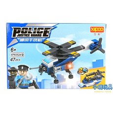 小胡玩具 12合1警察防爆車積木 兒童玩具, 1個, 1小盒(隨機不挑款)