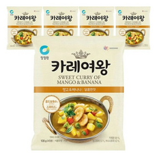 청정원 카레만들기 카레여왕 망고바나나분말 /, 5개, 108g