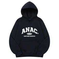 어나더 아카이브 컬리지 스탠다드 오버 후드티_네이비