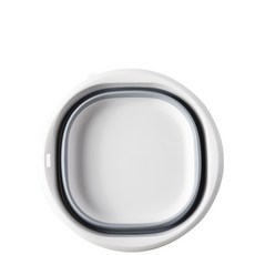 摺疊水盆 多功能洗臉盆 便攜式洗衣盆 浴室收納好物, 白灰色