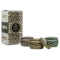 【DayGo美國代購】Voluspa 三入禮盒 美國香氛品牌 薄荷莫西多 金耀檜木 杜松薰衣草 限定禮盒 三入組, 1個, 6.法國亞麻+小蒼蘭柑橘+粉紅香櫞葡萄柚