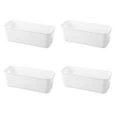 티모다모 다용도 팬트리 정리함 바구니 4개, 화이트, 화이트 × 4개
