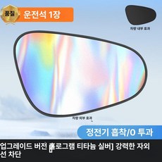 차량용 측면 창문 유리 커튼 방수 차단막, [1단계 홀로그램 티타늄 실버] 앞좌석 1개
