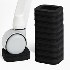 곽씨네슈퍼 의자 바퀴 고정 패드 사각 10개입 마루용, 블랙, 10개
