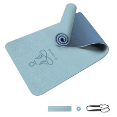 오마이가 TPE 요가매트 두꺼운 홈트매트 필라테스매트, 1개, 바다블루