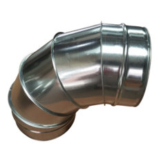 스파이럴덕트 90도 엘보 닥트부속 아연함석자재 화목난로배관 주방덕트 곡자, 1개
