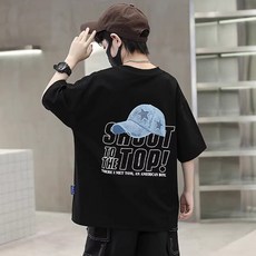 주니어 아동 봄여름 스냅오버핏반팔티