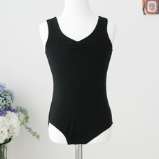 R321 검정 나시 레오타드 유아 아동 발레복 체조복