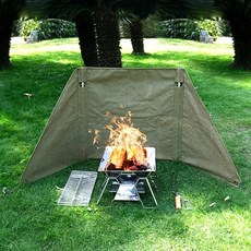 바람막이 캠핑문 방염 난연, 블랙