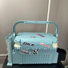 홍시로직 태클박스 하드테클박스 낚시용품 에기테클박스, 12L 대형 하늘블루+로드홀더2+컵홀더