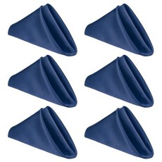 uxcell 유엑셀 사틴 냅킨 6매 세트 네이비 블루 30x30cm 폴리에스테르, 6개, 6개